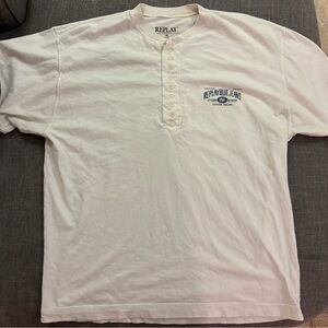 Replay Men's Vintage Cream Henley
